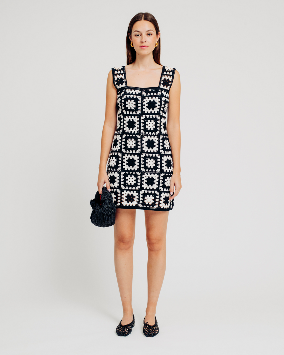 Gia Crochet Mini Dress M