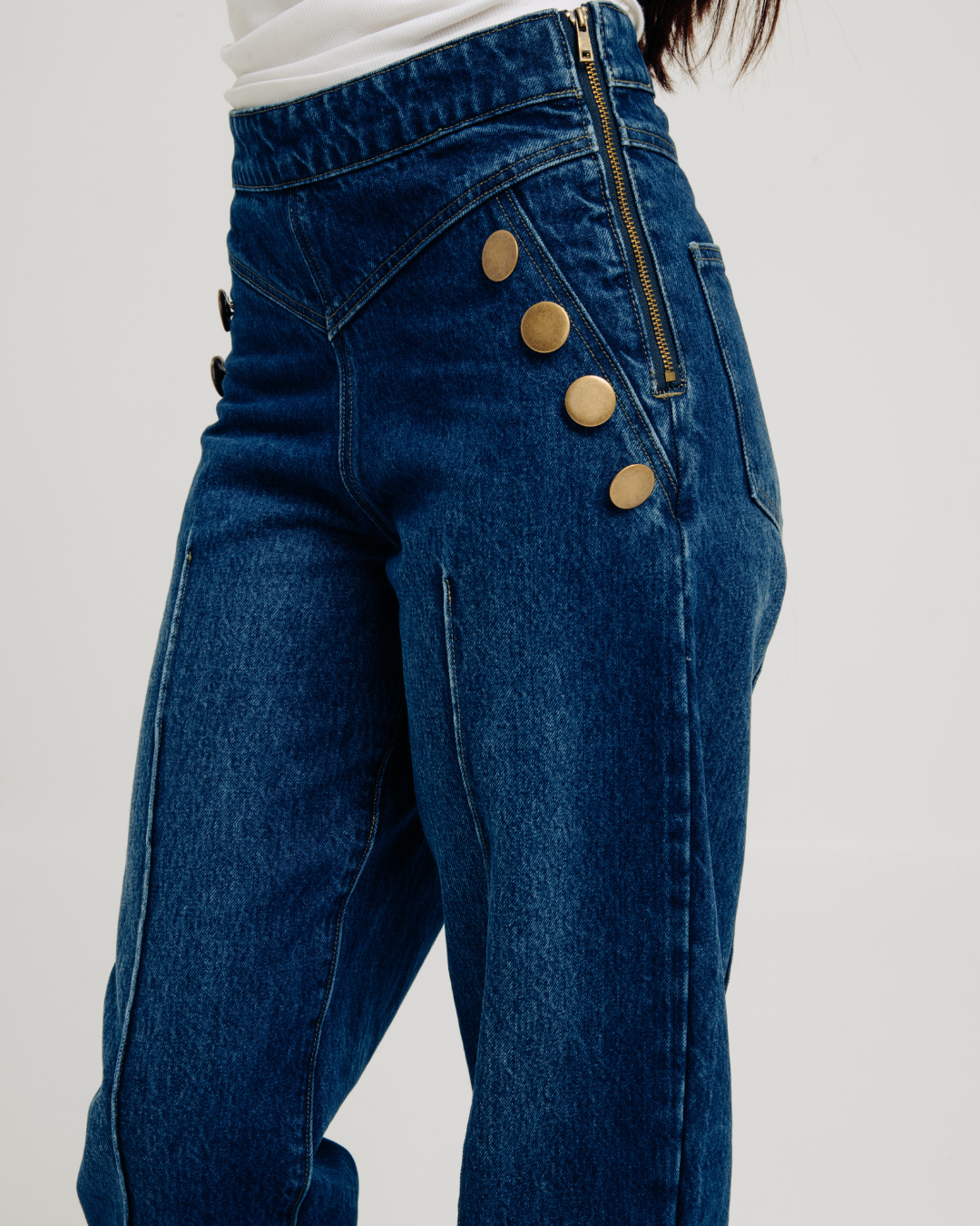 パンツ louren switching denim Denim – Torn By Ronny Kobo