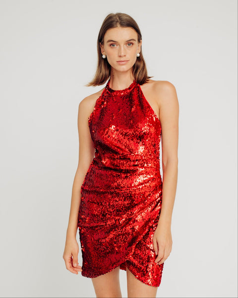 VERA DRESS SPLASH OF GRENADINE / XS